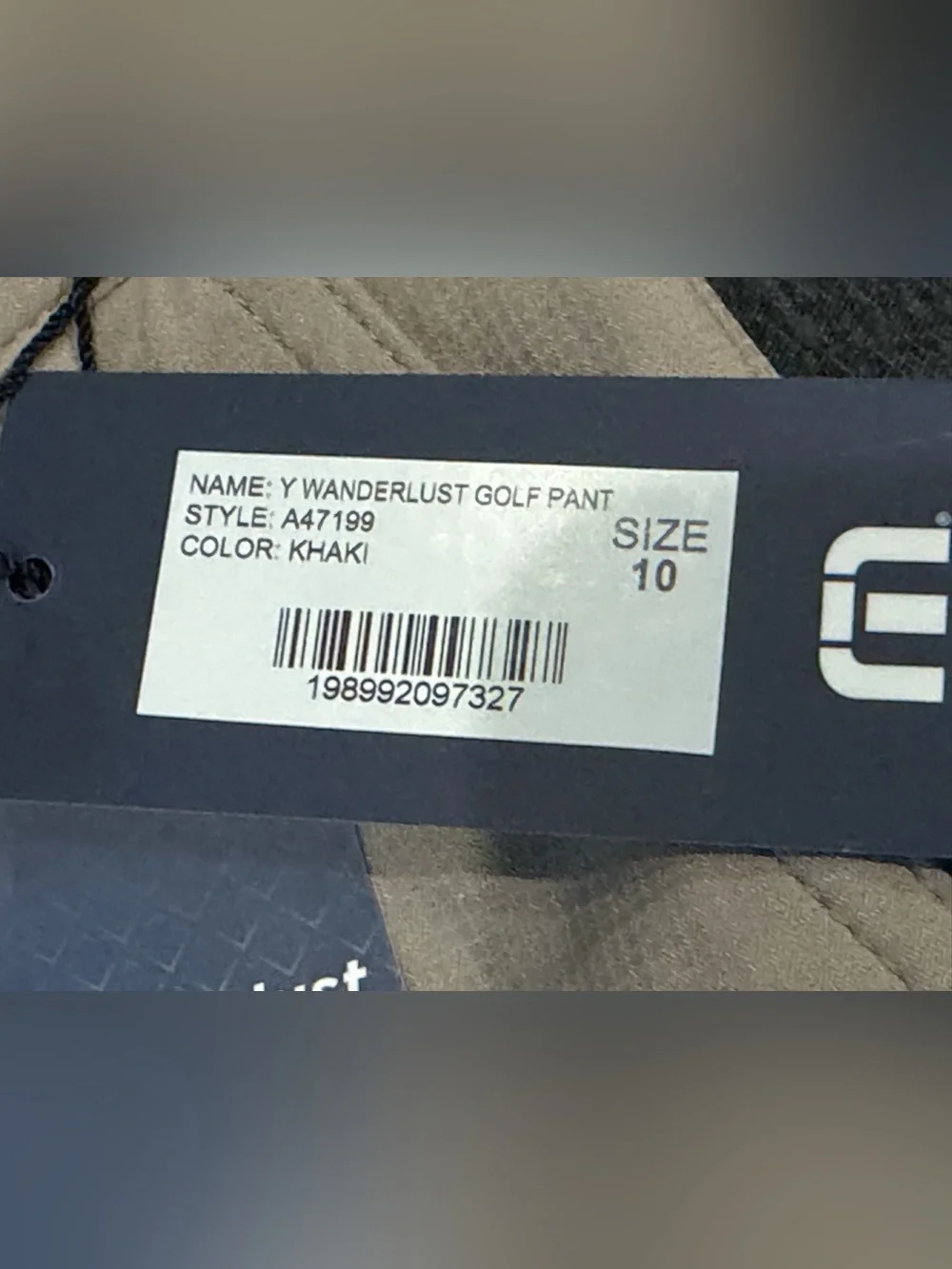 Travis Matthew YOUTH WANDERLUST GOLF PANT KHAKI SIZE 10 NEW